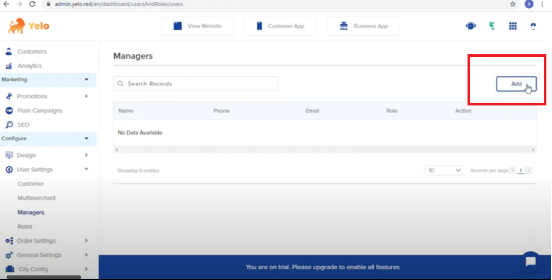 Add Manager
