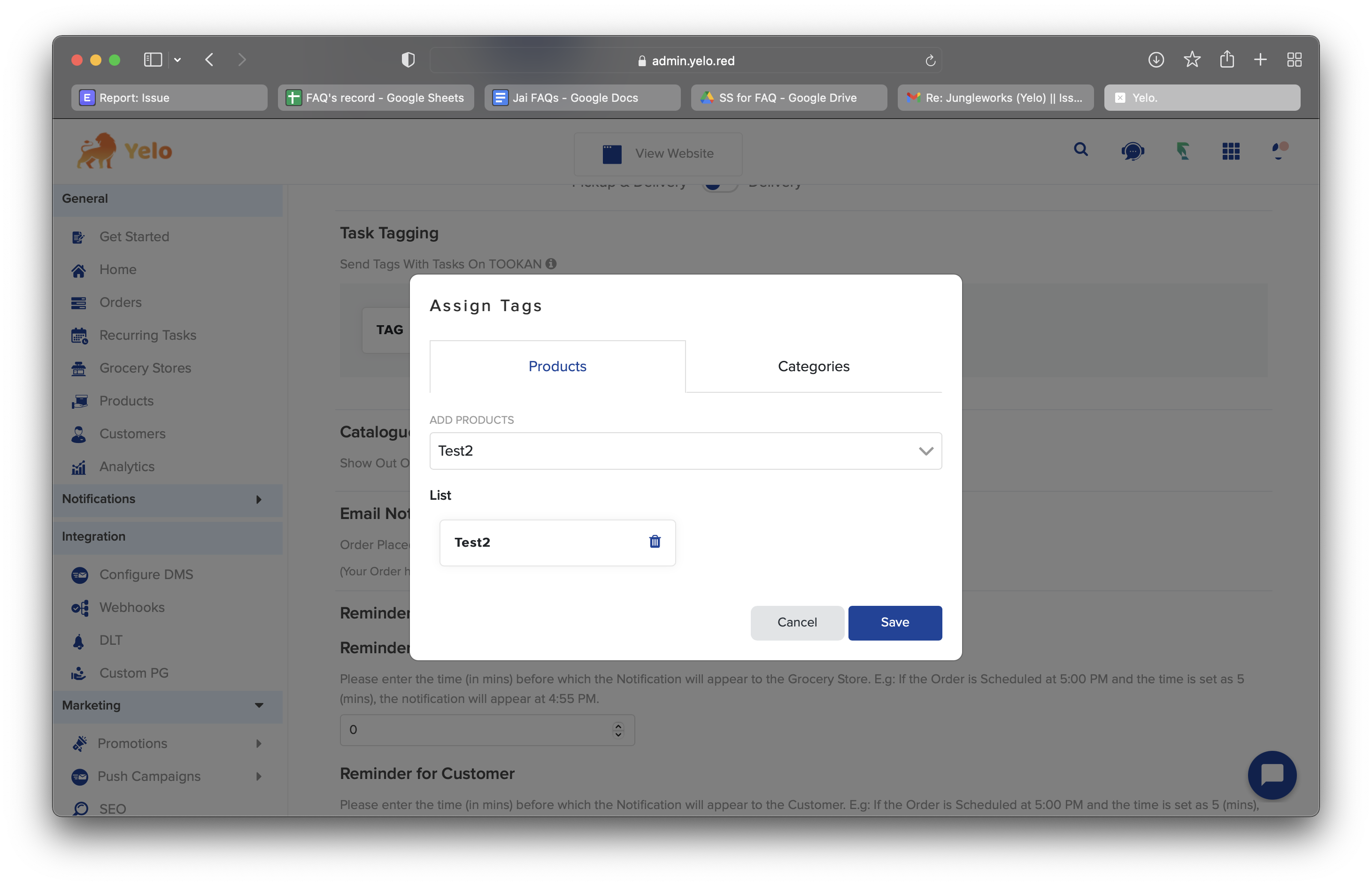 task tagging