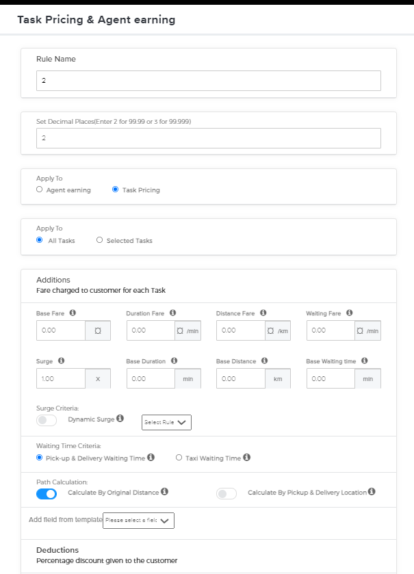 Task Pricing and Agent Earning