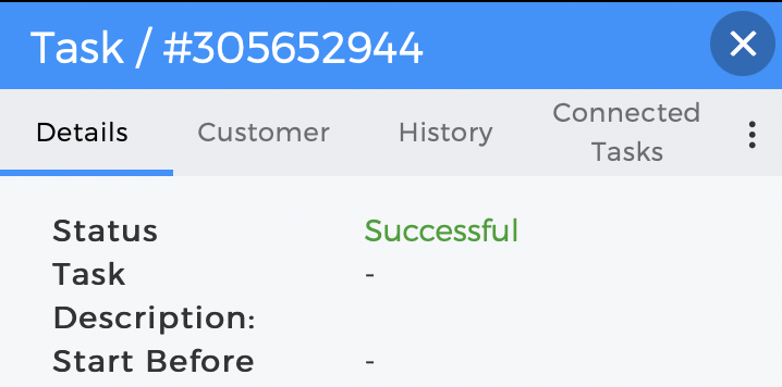 Task History on Tookan