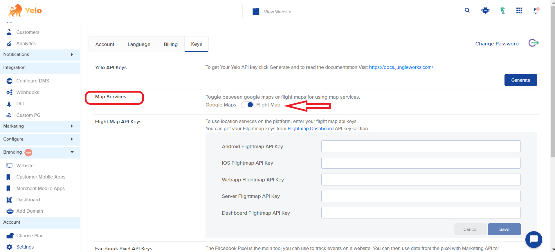 flightmap api keys