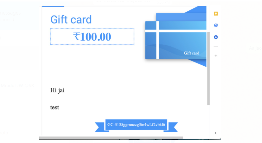 Gift card