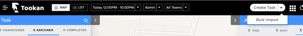 Changes in bulk CSV import on Tookan