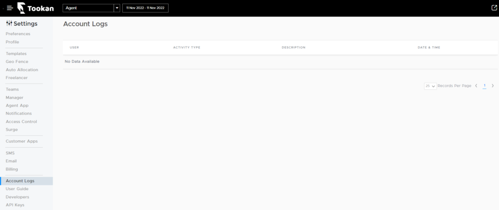 Search Webhook logs by Task ID on Tookan 