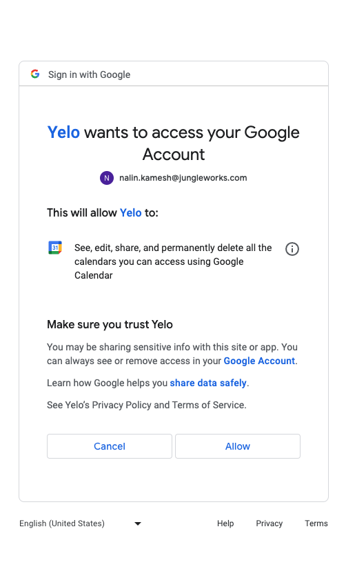 Google Consent Form